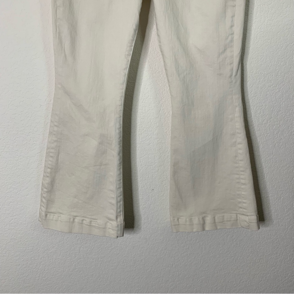 Veronica Beard Carson High Rise Ankle Flare Jeans in Ecru 31 - Picture 3 of 9